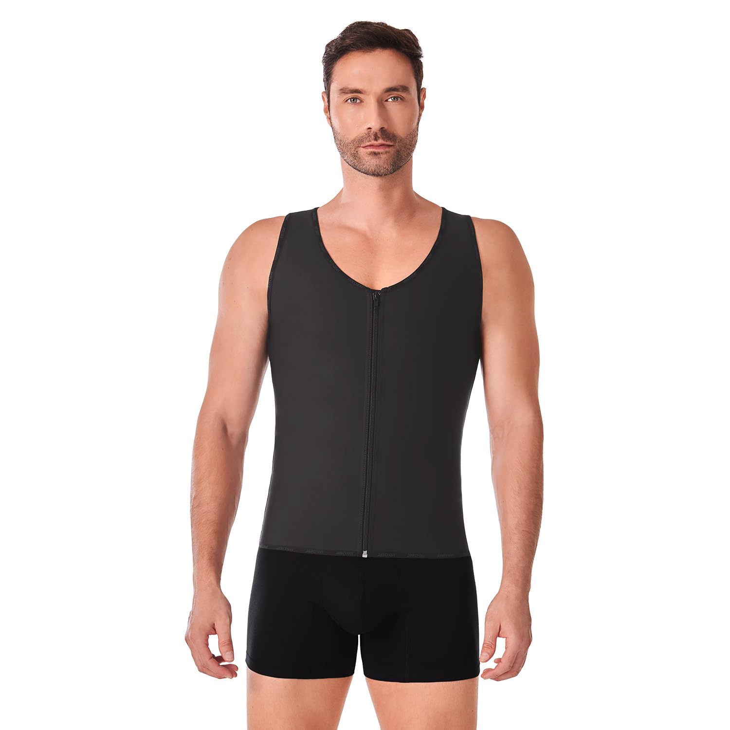 Ann Chery 2034 Men’s Powernet Compression Vest – Abdominal Control, Back Support & Posture Corrector | Slimming Shapewear for Men | Ideal for Workouts, Post-Surgery & Everyday Comfort