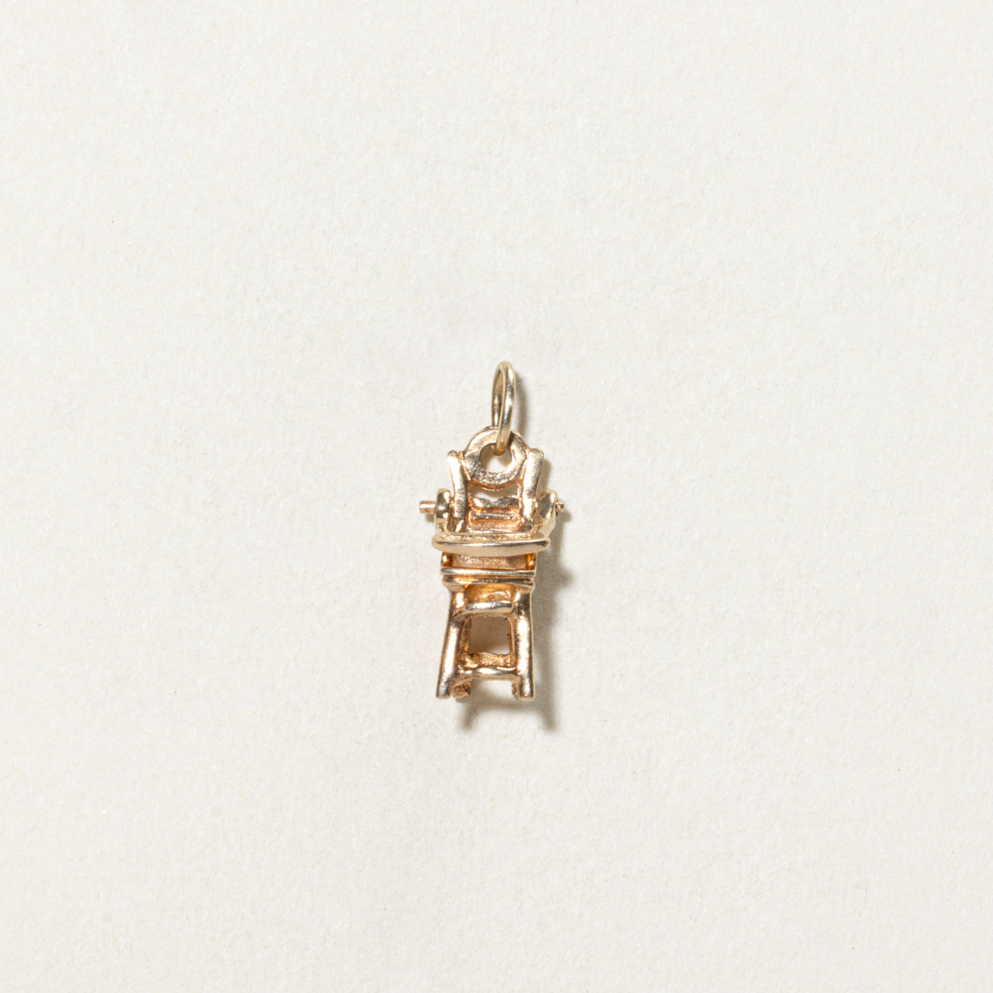 10K Yellow Gold Highchair Charm for Baby Shower Gift - Elegant & Dainty Jewelry for Newborn Celebrations, Christening, and First Birthday Parties