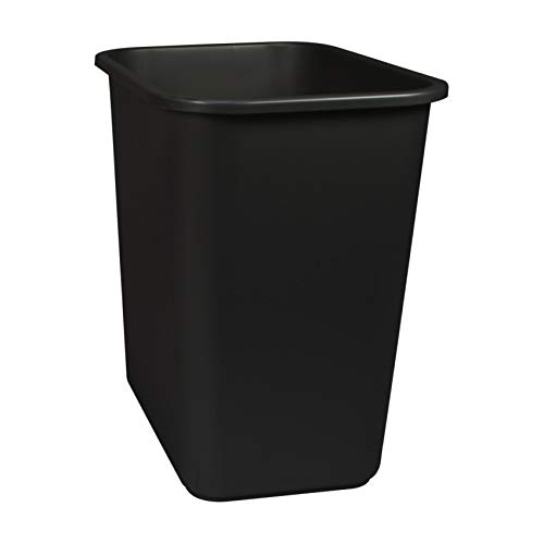 Storex 7 Gallon Trash Can, 6-Pack - Durable Gray & Black Waste Bins for Office, Kitchen, Bathroom, Classroom, and Home Use