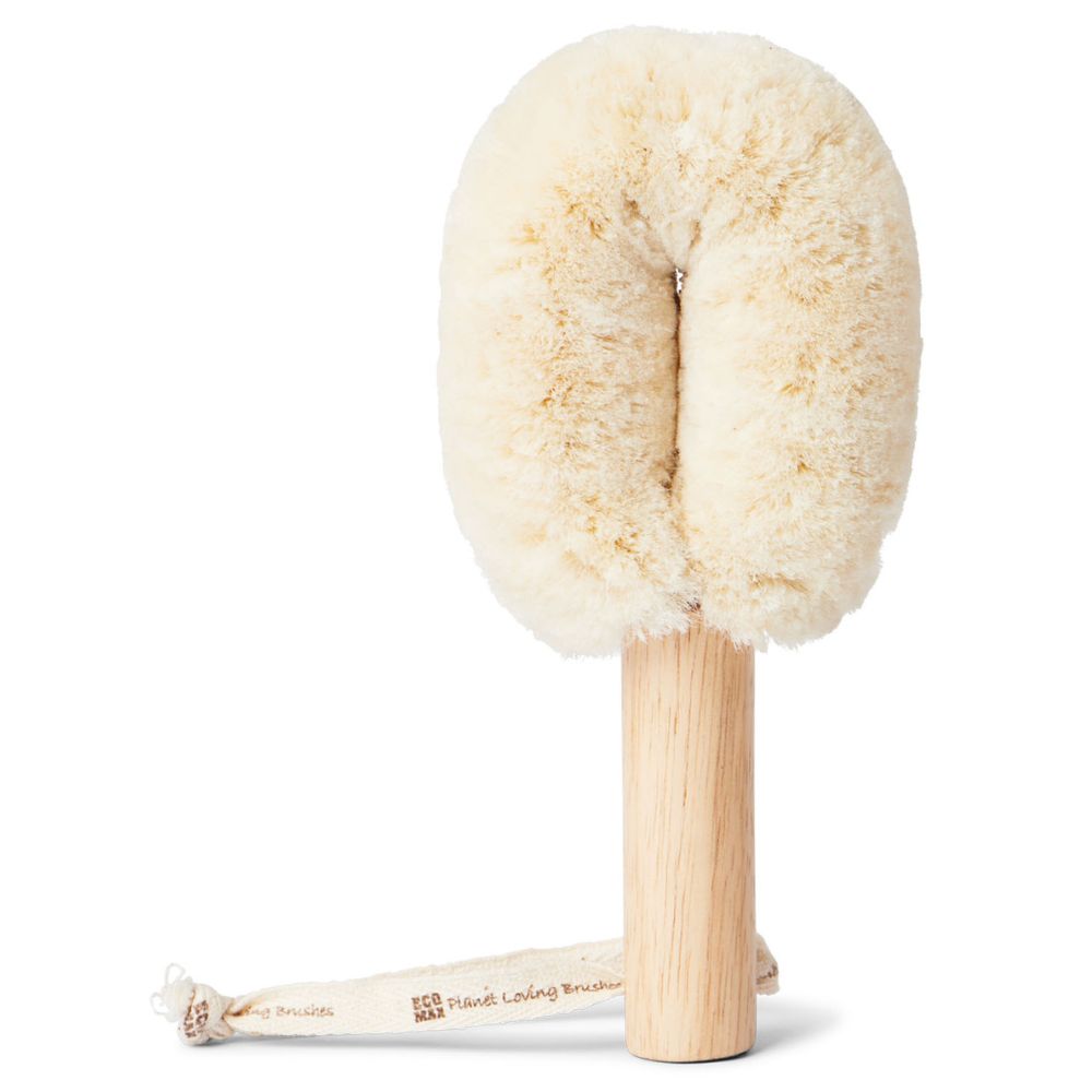 EcoMax Spa Body Brush - Soft Bristles for Exfoliation & Dry Brushing - White - Perfect for Home Spa & Self-Care Routine