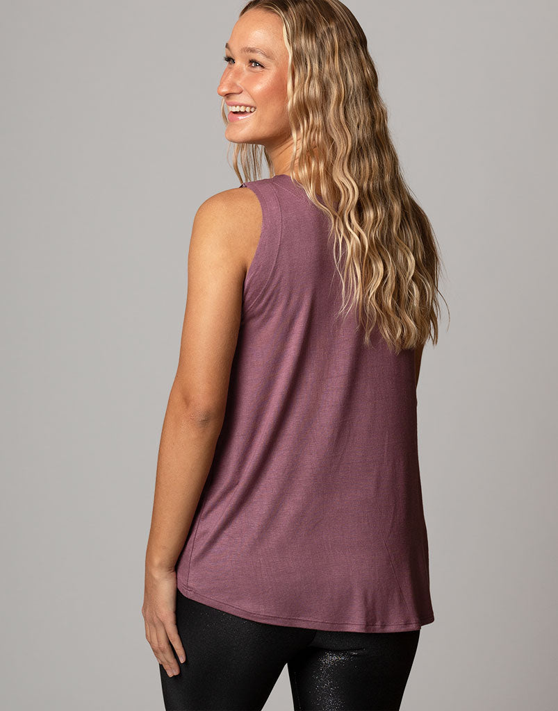 Sunday Tank Top for Women - Soft & Comfortable Dusty Violet Casual Shirt - Perfect for Summer Outfits, Beachwear, and Everyday Wear