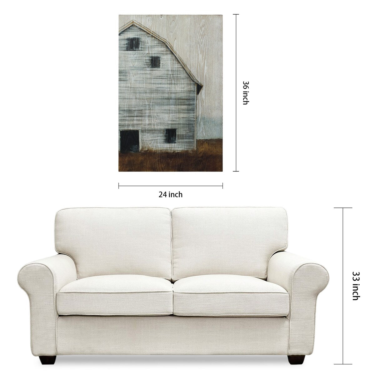 Abandoned Barn Fine Art Giclee Print on Hand-Finished Ash Wood Wall Art - Rustic Home Decor for Living Room, Bedroom & Office