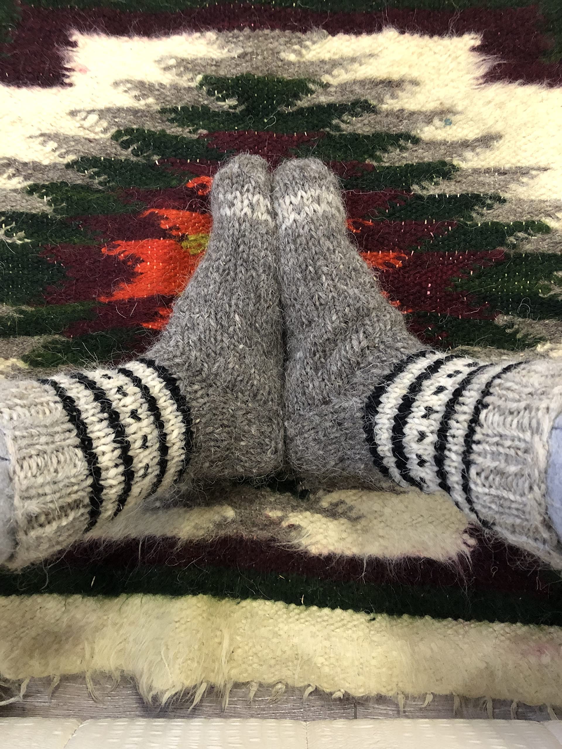 Warm Wool Socks for Women & Men - Thick Winter Bed Socks (Made in Ukraine) - Perfect for Cold Weather & Home Comfort