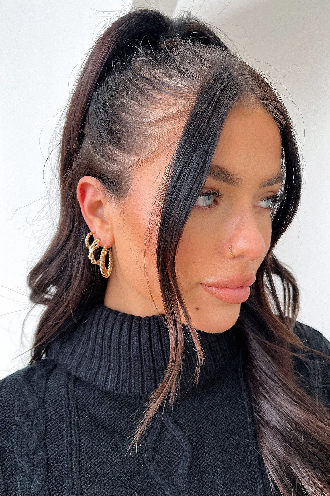 Kya Earrings 3 Pack - Gold Plated Hoop Earrings for Women | Trendy & Lightweight | Perfect for Everyday Wear, Parties & Gifts