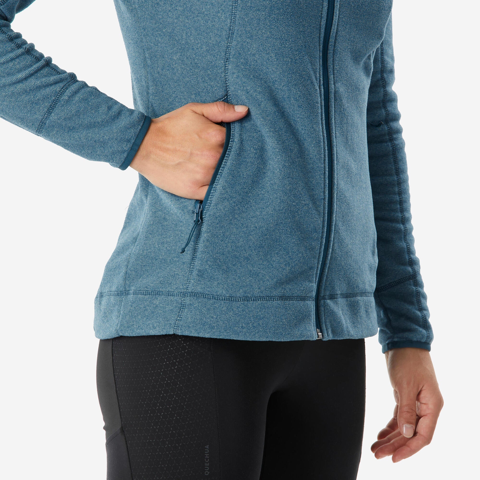 Quechua Women's MH120 Fleece Jacket - Warm Winter Outdoor Jacket for Hiking, Camping & Casual Wear