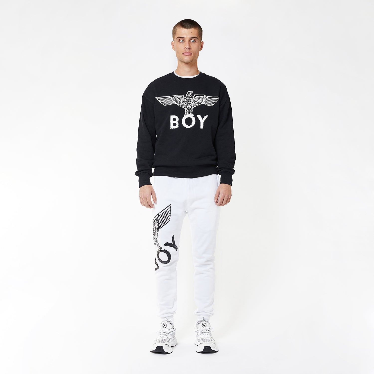 BOY EAGLE Scribble Print Joggers for Men - Trendy Graphic Design Casual Pants for Running, Gym, Lounge & Streetwear Fashion