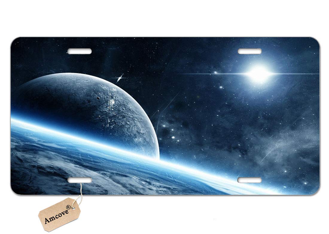 Vintage AMCOVE Galaxy & Stars Space-Themed 6x12 Aluminum Antique Auto Tag - Custom Front License Plate, Vanity Tag for Cars, Trucks & Motorcycles - Perfect for Garage Decor, Man Cave & Sci-Fi Enthusiasts