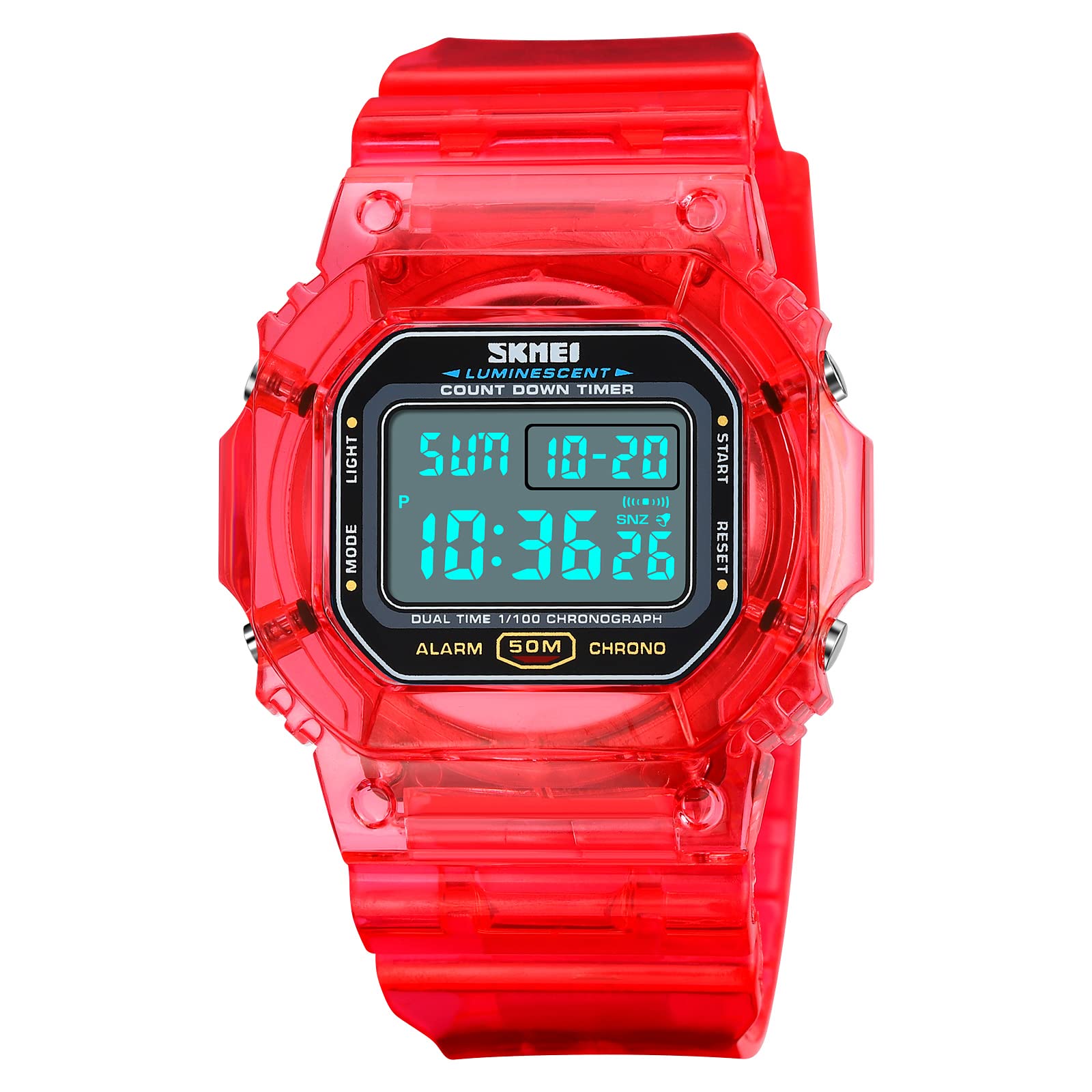 RNONDRY Unisex Digital Watch - Waterproof Clear Display with Date, Alarm & Countdown Timer - Sport Watch for Men, Women, Boys & Girls - Perfect for Swimming, Running & Outdoor Activities