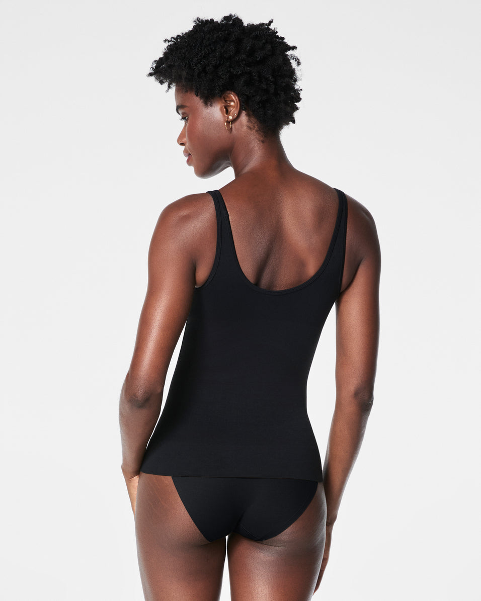 SPANX Sculpt™ Seamless Power Tank Top for Women - Shapewear T-Shirt with Built-in Bra for Smoothing & Slimming - Perfect for Work, Gym & Everyday Wear