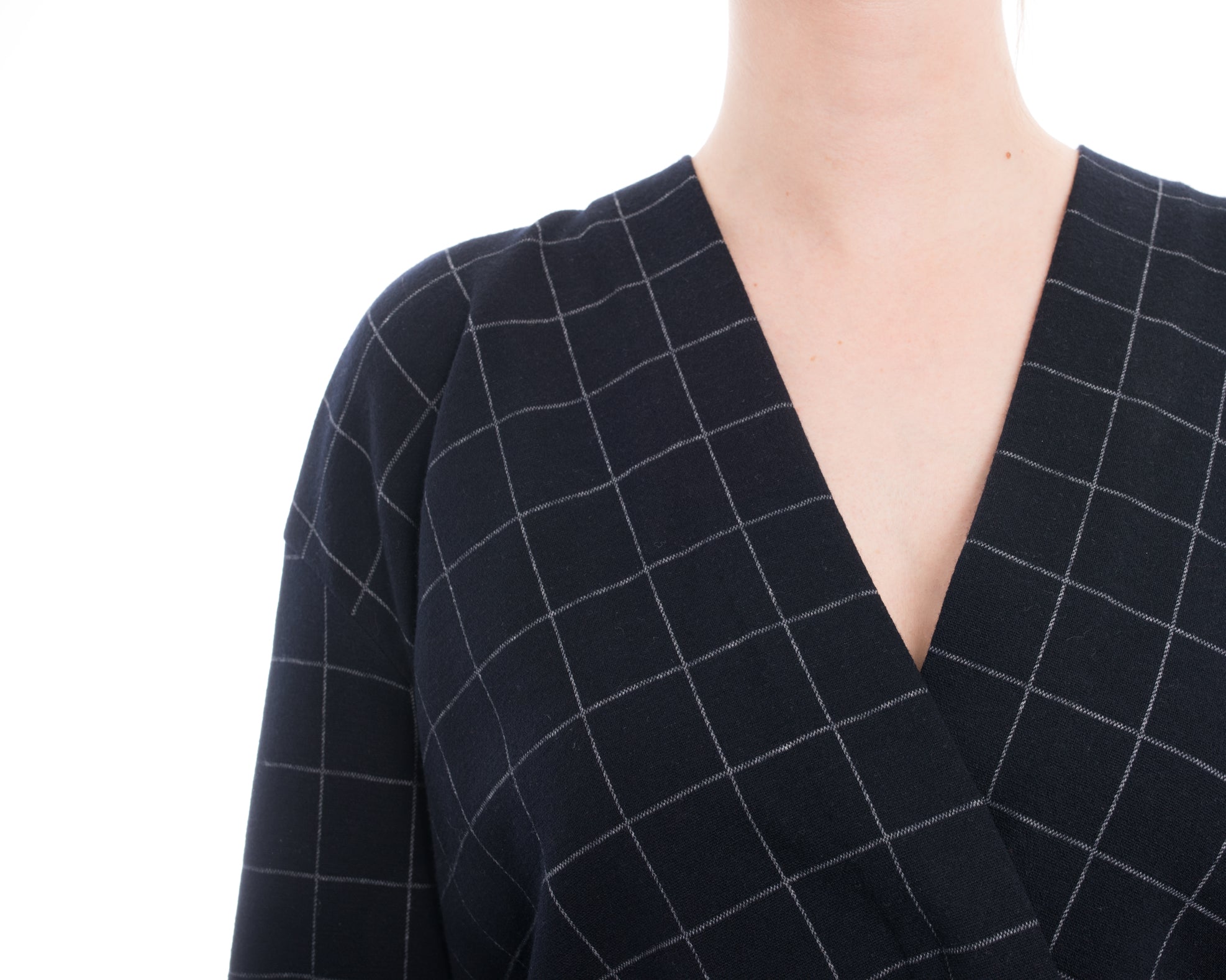 Brunello Cucinelli Navy Blue Wool Check Jumpsuit with Grey Cuffs - Size M | Women's Luxury Fashion for Office & Evening Events