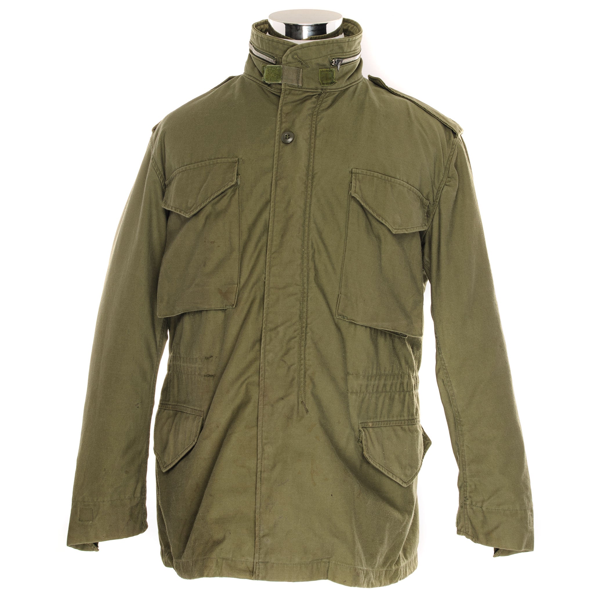 Vintage US Army M-1965 M65 Field Jacket - Vietnam War Era Military Surplus - Medium Regular Size - Durable Olive Green Outerwear for Outdoor Adventures, Camping & Historical Reenactments