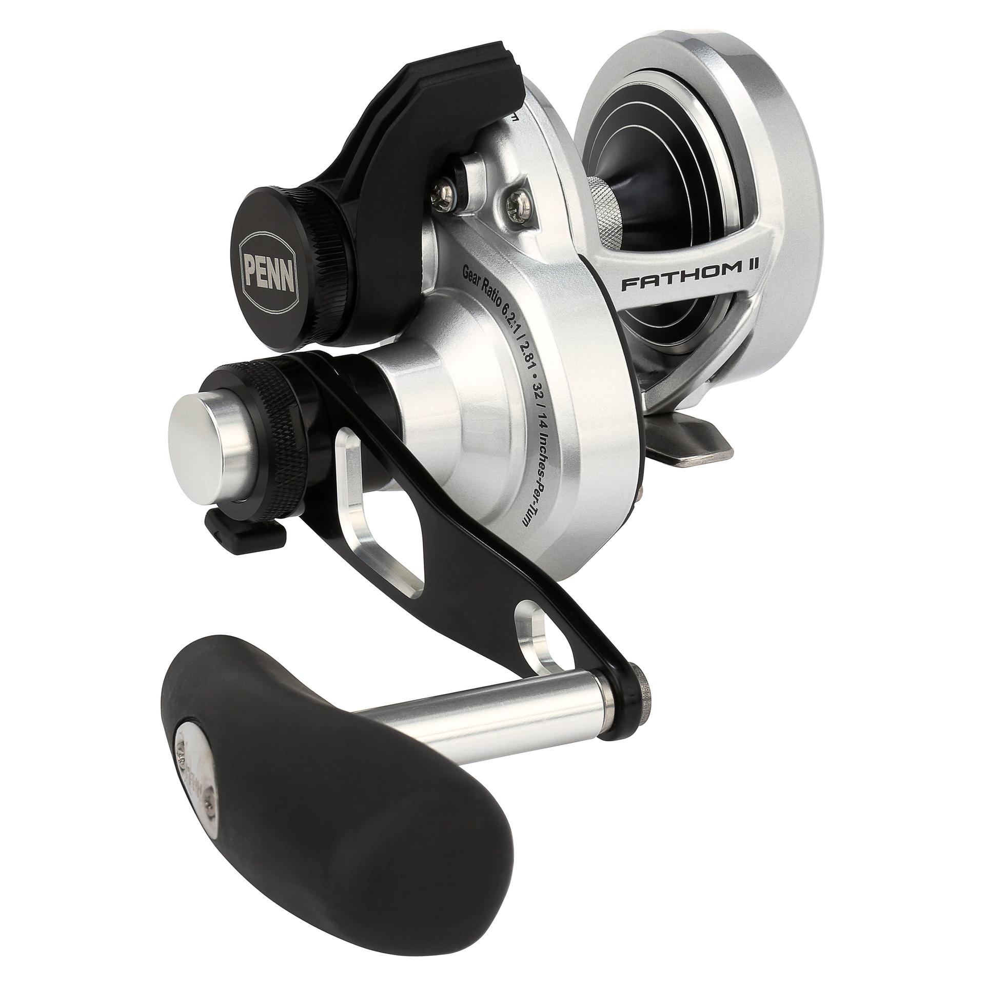 PENN Fathom™ II Lever Drag 2-Speed Conventional Fishing Reel - Saltwater & Offshore Angling, Big Game Fishing Gear for Tuna, Marlin, and Deep Sea Fishing