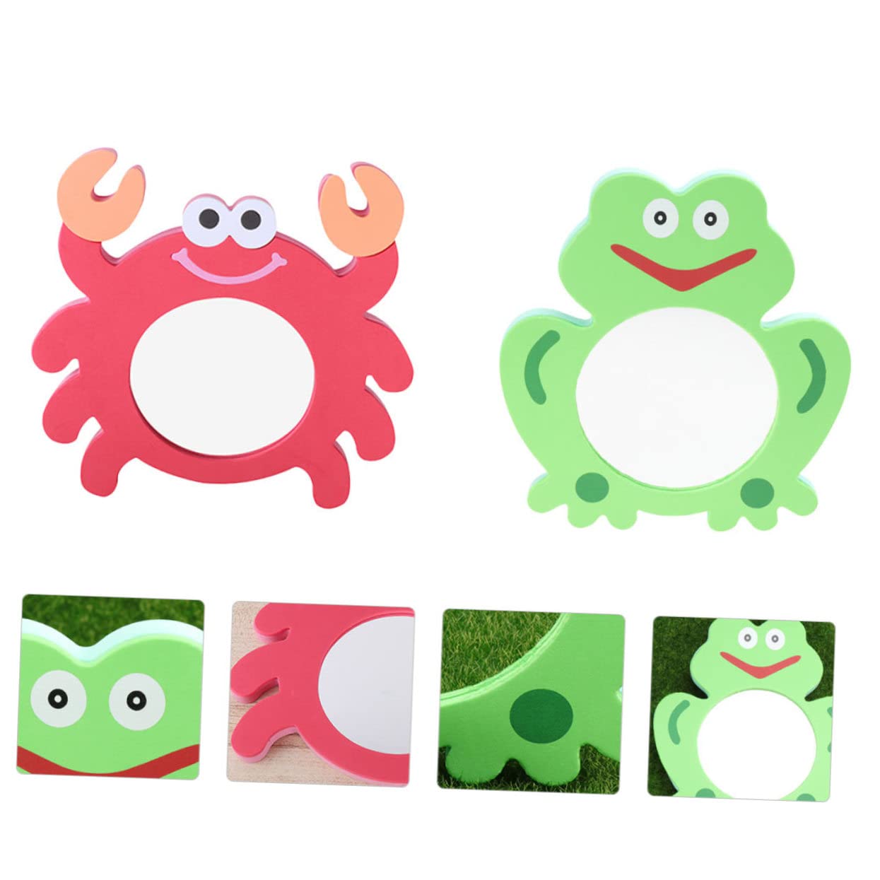 FAVOMOTO 10-Piece EVA Cartoon Crab Bath Toys Set - Non-Slip Bathtub & Shower Toys for Toddlers 1-3 Years Old (Red) - Fun Bath Time Learning Toys for Kids, Perfect for Sensory Play & Water Play Activities