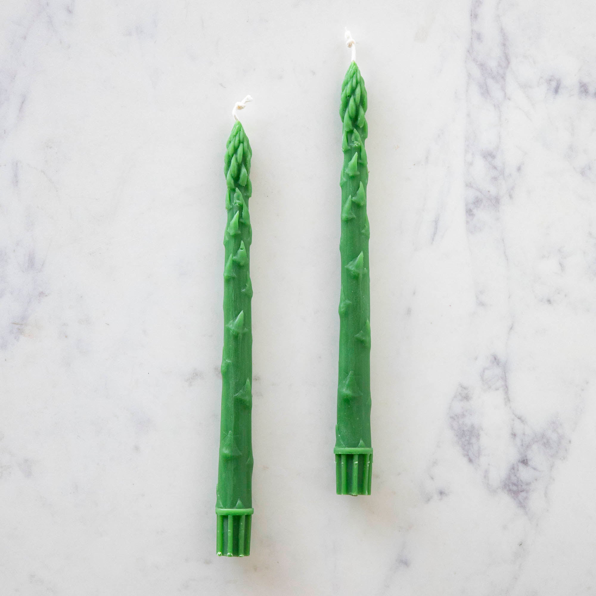 Premium Green Asparagus Beeswax Taper Candles - Handmade Natural Dripless Candles for Dining Table, Wedding Centerpiece & Romantic Home Decor