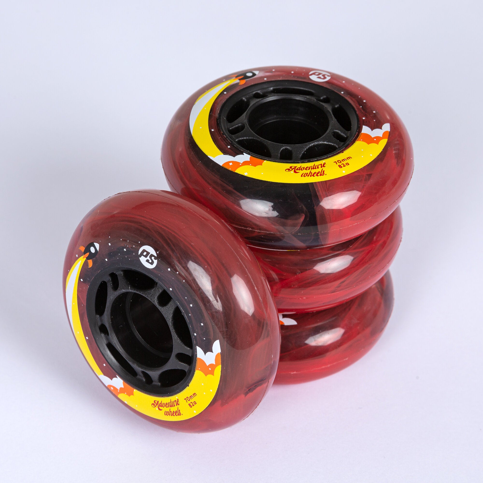 Adventure 70/82A Skateboard Wheels - 4 Pack Set for Smooth Cruising & Street Skating | Perfect for Beginners & Pro Riders
