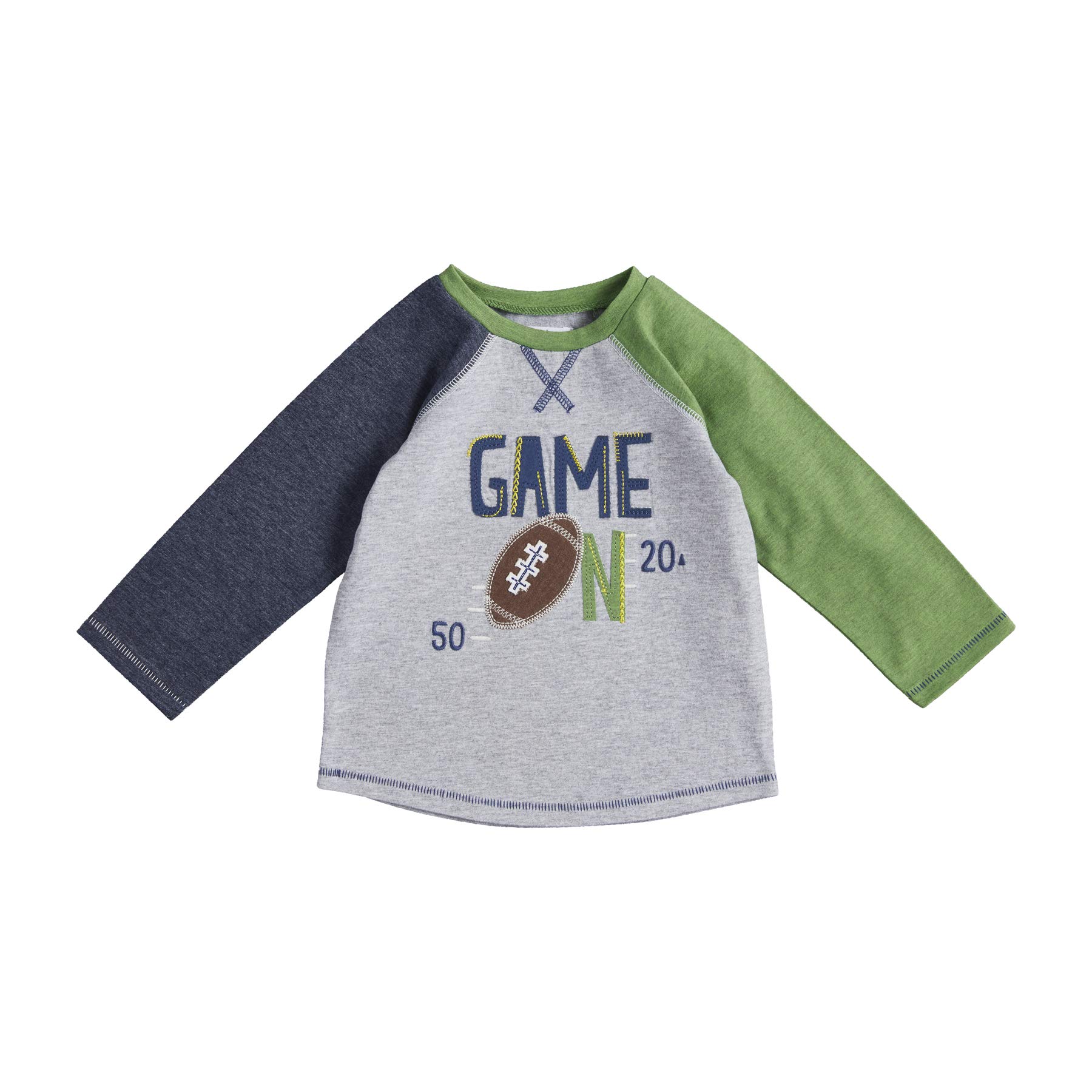 Mud Pie Baby Toddler Boys Football Jersey - Cute Sports Outfit for Game Day, Birthday & Photo Shoots | Soft Cotton Football Shirt for Infants 12-24 Months