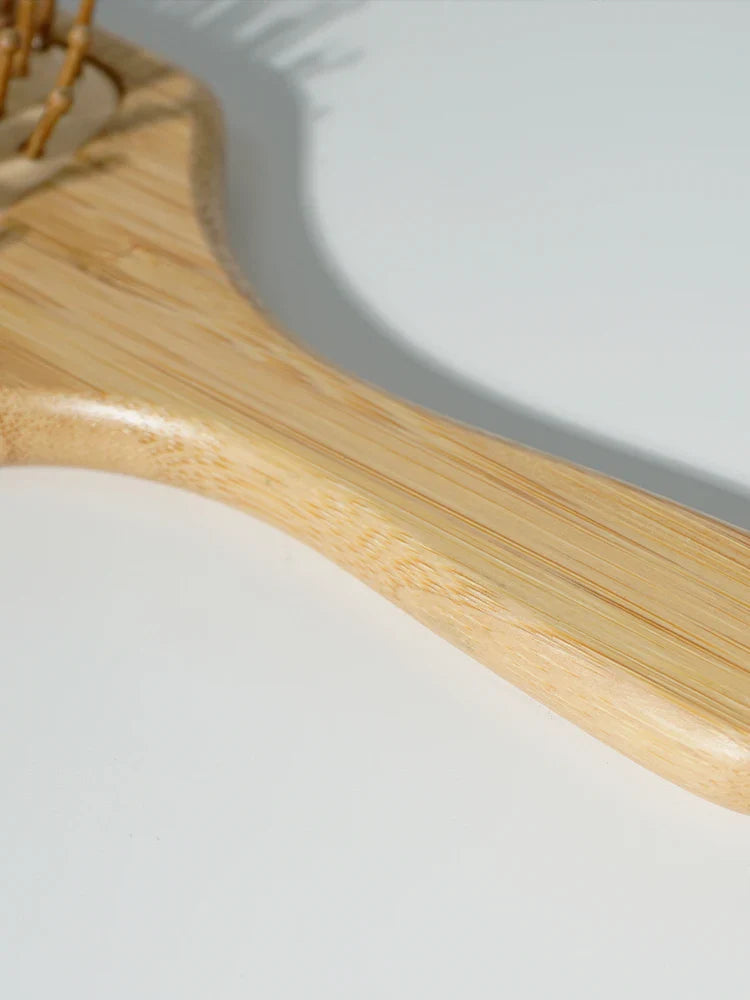 Bamboo Hair Brush for Scalp Massage - Natural Wooden Scalp Massager for Relaxation & Hair Growth - Perfect for Stress Relief & At-Home Spa Treatments