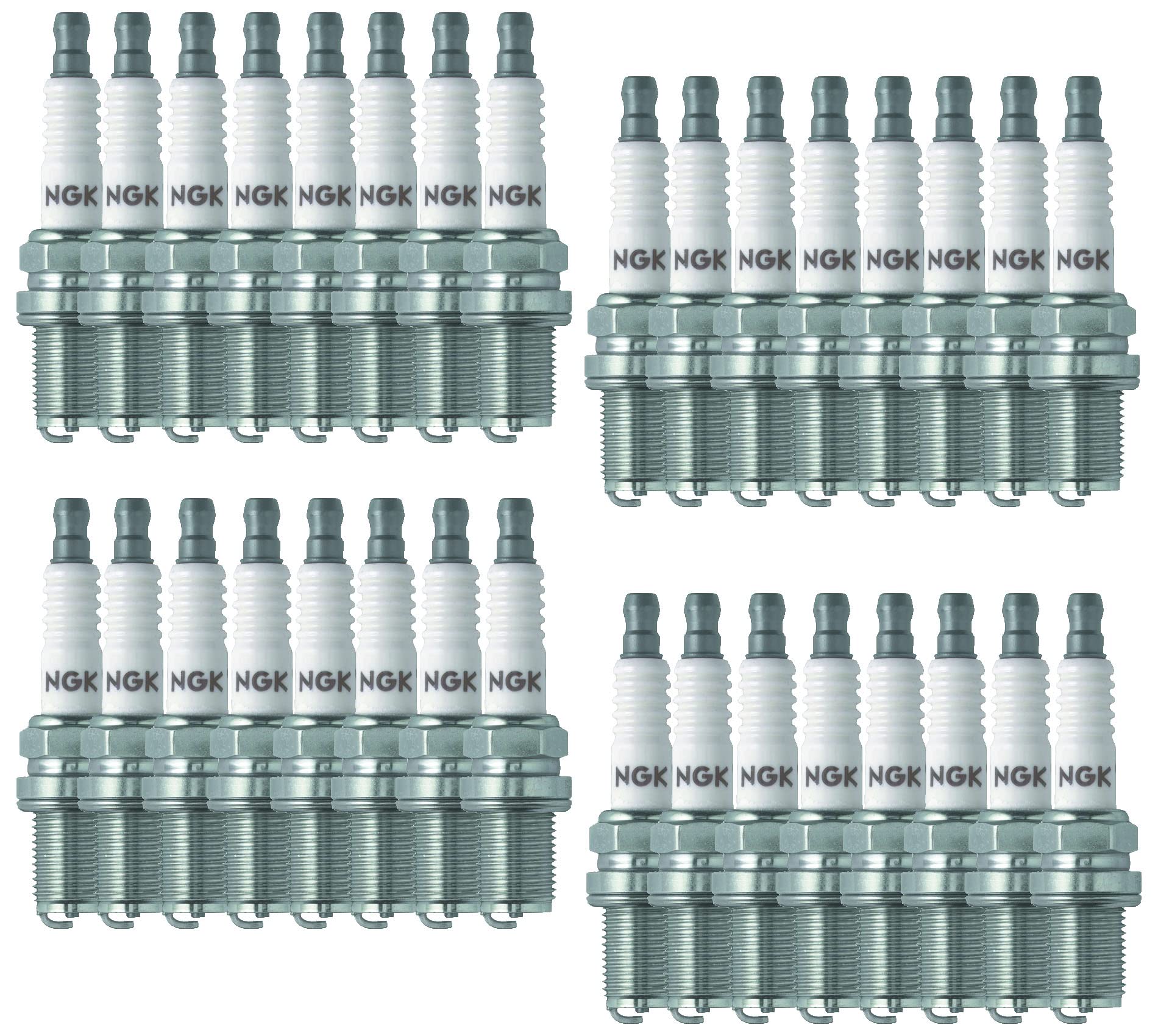 NGK Standard Non-Resistor Spark Plugs - Set of 32 for High Performance Racing & Sports Cars | Compatible with Track, Drag, and Street Racing Applications