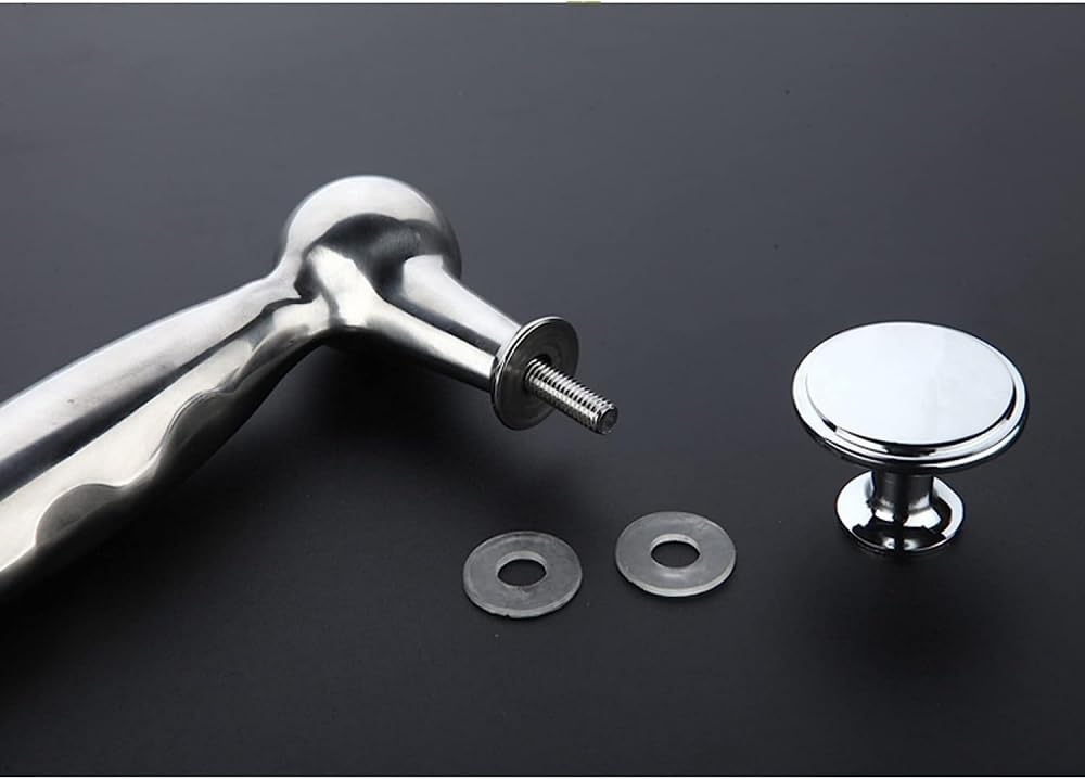 304 Stainless Steel Glass Door Handle - 145mm Push Pull Bathroom Door Knob Replacement for Shower & Cabinet Doors - Durable & Rustproof Hardware for Home & Commercial Use