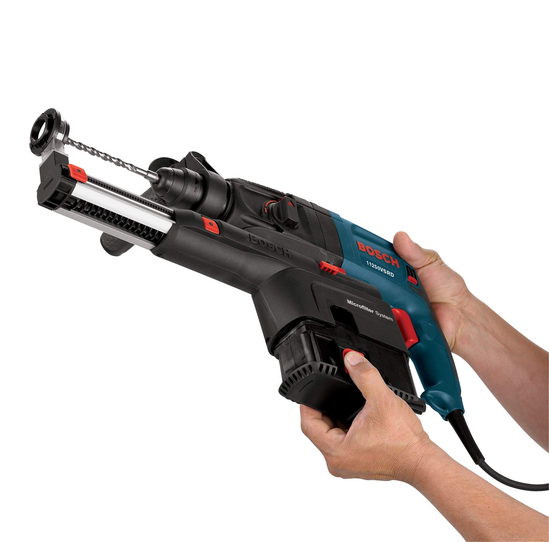 Bosch 11250VSRD 6.1 Amp 3/4-Inch Rotary Hammer Drill with Dust Collection System - Perfect for Concrete Drilling, Masonry Work & Demolition Projects
