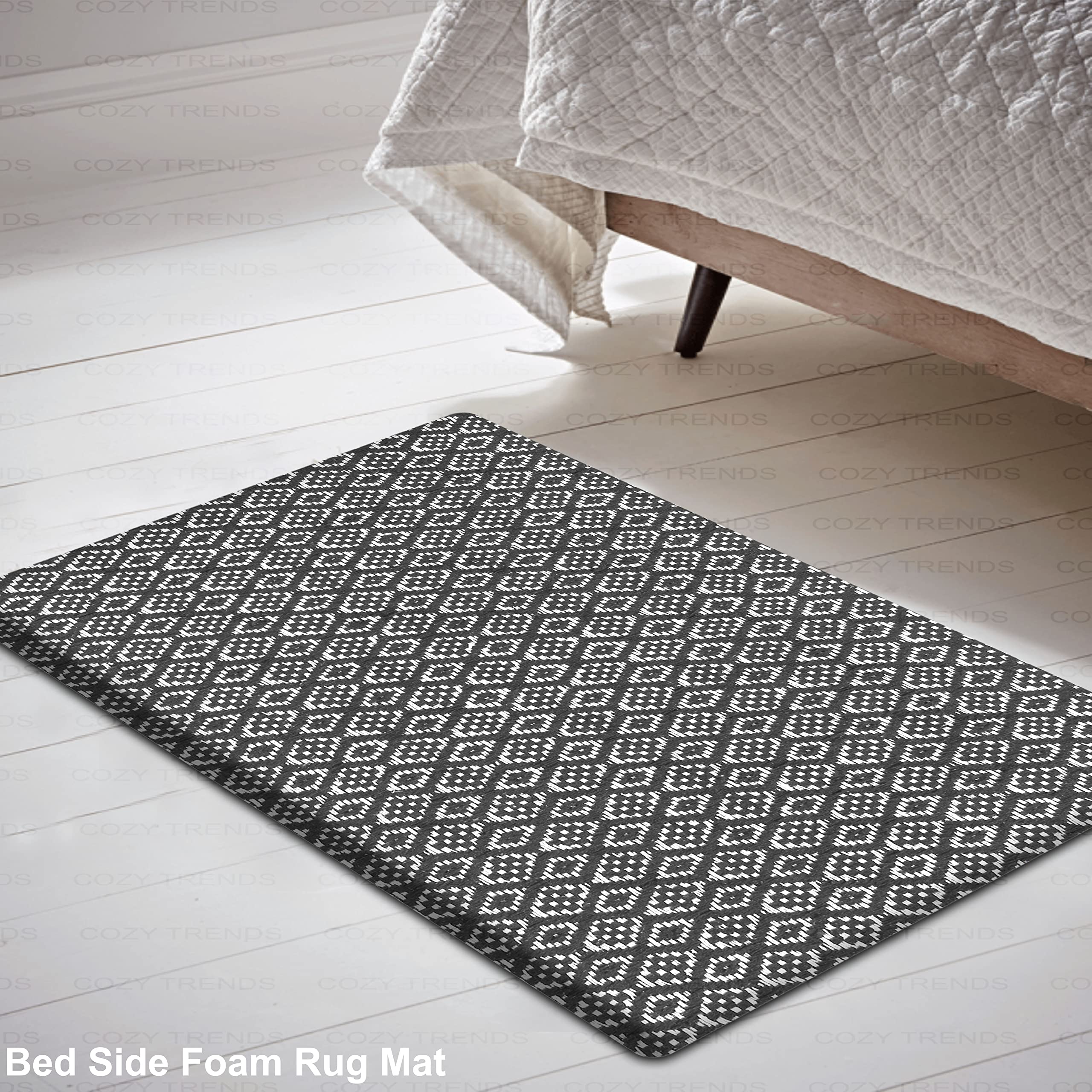 Kitchen Mat Cushioned Anti-Fatigue Rug, Waterproof Non-Slip Heavy Duty Comfort Foam Mat for Kitchen, Sink, Laundry, Office, and Home Floor, Graphite 18''x30'' - Perfect for Standing, Cooking, and Cleaning