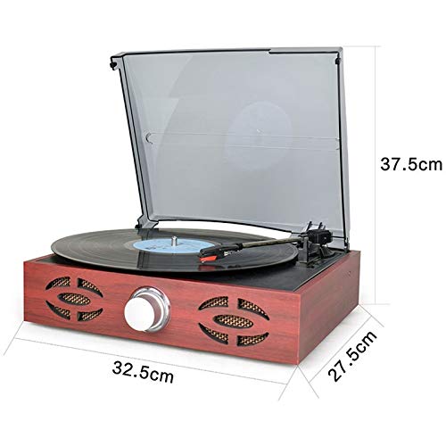 WSMLA Wireless Portable Record Player with Built-in Stereo Speakers - 3-Speed Belt-Drive Turntable for Vinyl Records | Perfect for Home, Office & Retro Music Lovers