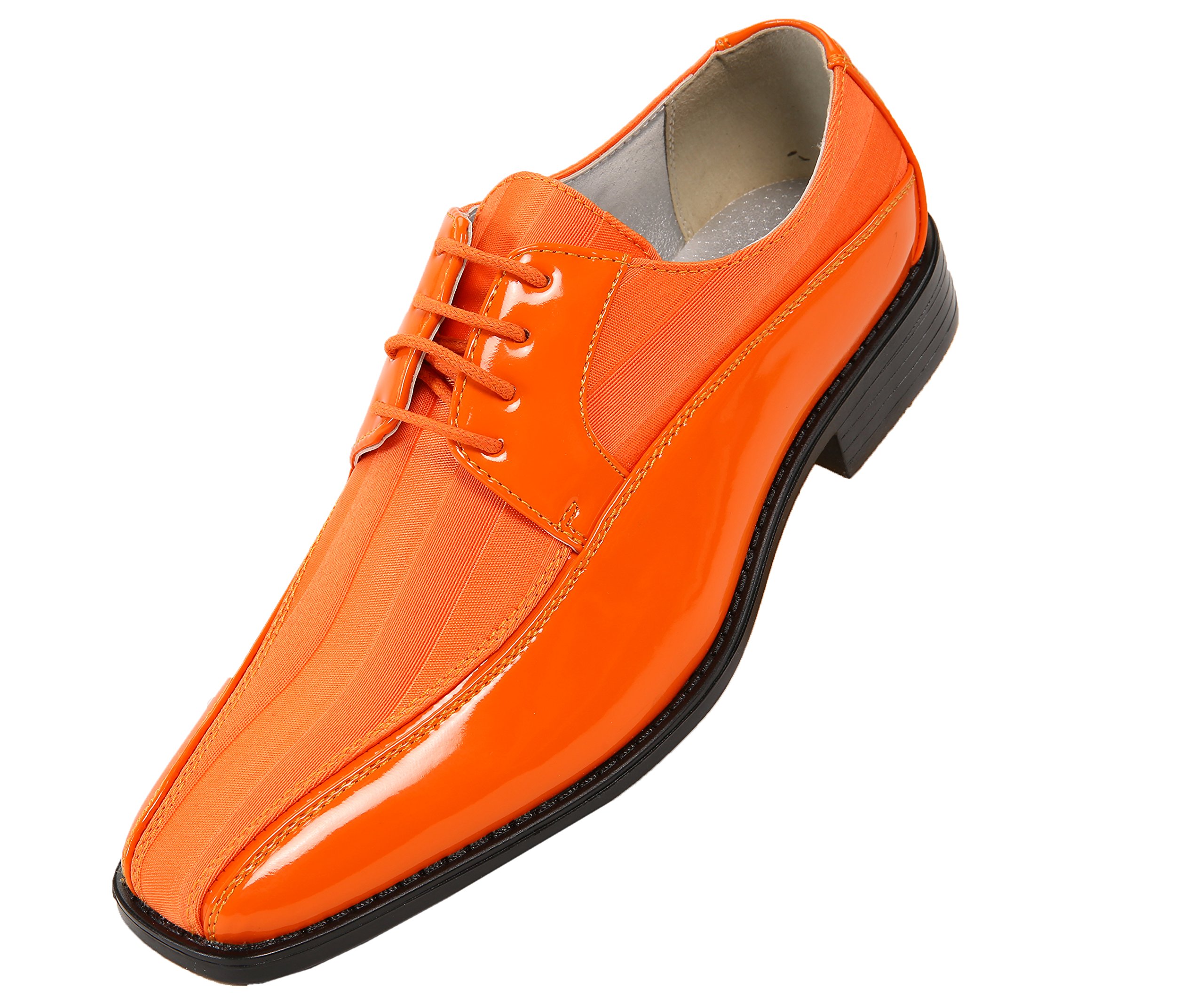 Viotti 179 Men's Oxford Dress Shoes - Classic Striped Satin & Patent Leather Formal Shoes for Wedding, Tuxedo & Business Occasions - Comfortable Casual Dress Shoes for Men