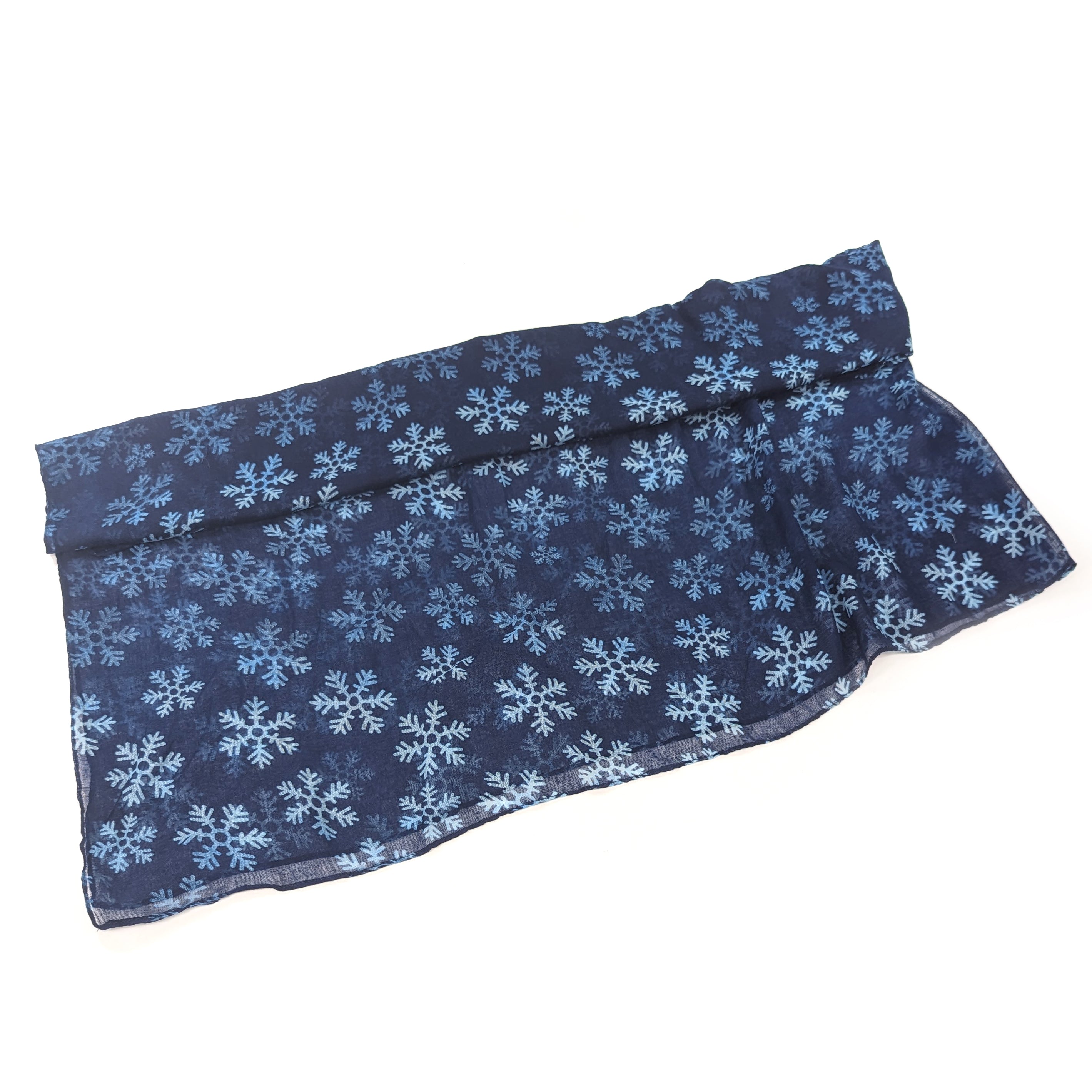 Passi Snowflake Scarf - Soft Winter Knit Scarf for Women & Men - Deep Blue Fashion Accessory - Perfect for Cold Weather, Christmas Gifts & Outdoor Activities