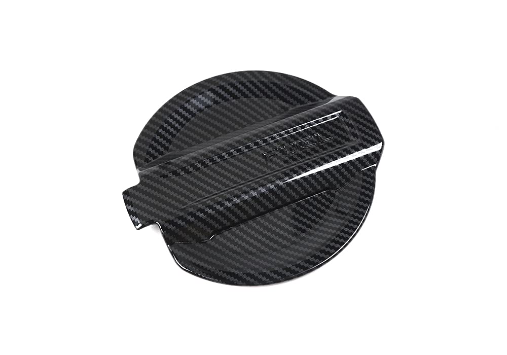 ABS Carbon Fiber Grain Fuel Door Gas Cap Cover for Jeep Wrangler JL 2018+ - Exterior Accessories & Styling Upgrade for Off-Road Protection & Custom Look