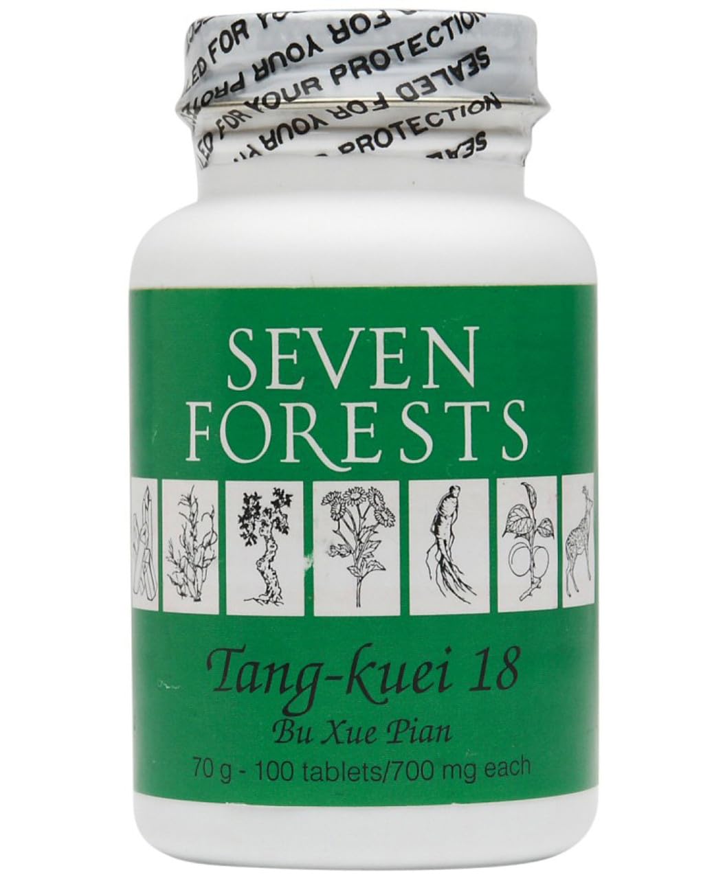 Seven Forests Tang-kuei 18 - 100 Tablets 700mg for Women's Wellness