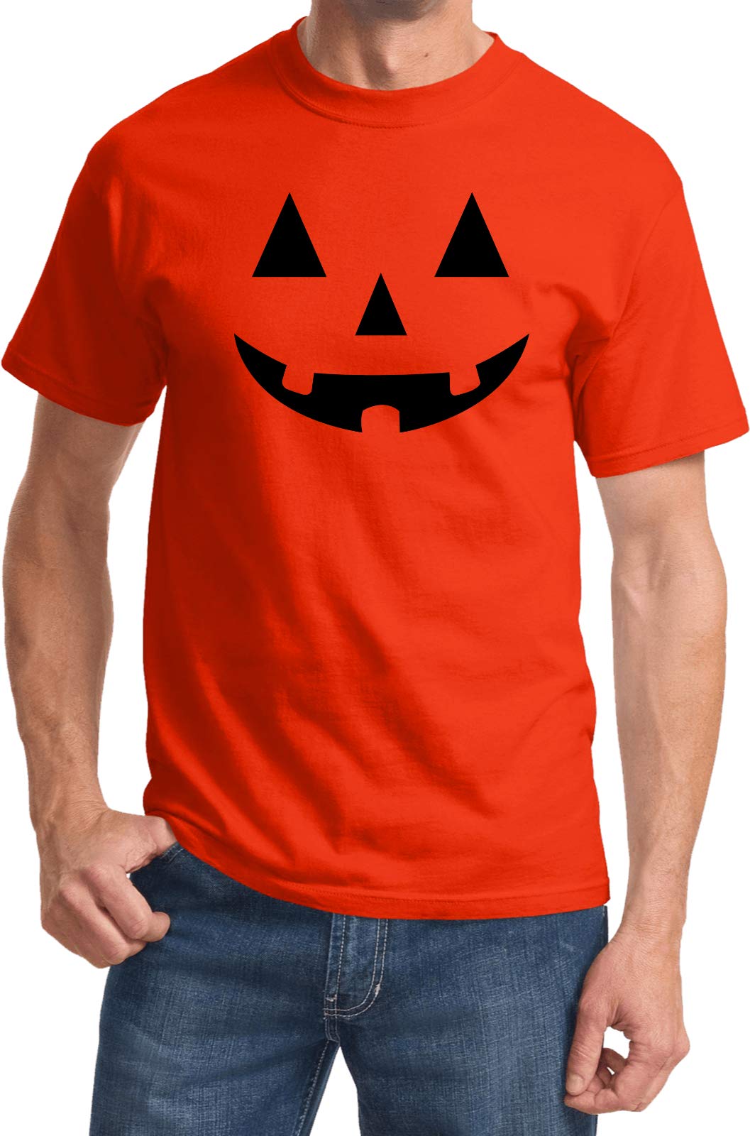 Halloween T-Shirt for Men & Women - Black Jack-O-Lantern Graphic Tee - Spooky Pumpkin Design - Perfect for Halloween Parties & Costume Outfits