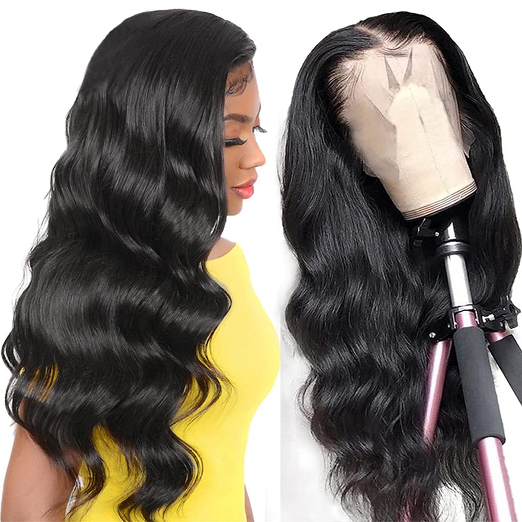 Glueless 13x4 Lace Front Wigs Human Hair - Body Wave Pre Cut Lace Wigs with Baby Hair for Black Women | 20 Inch 150% Density Natural Color | Easy Wear & Go for Beginners | Perfect for Daily Wear, Parties & Special Occasions