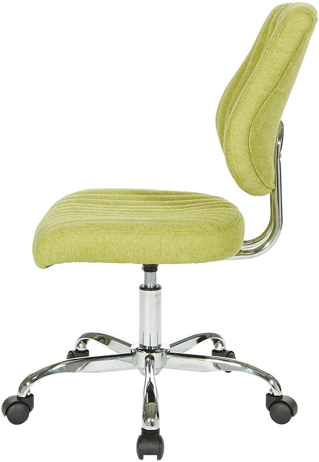 OSP Sunnydale Adjustable Plush Office Chair with Chrome Base - Ergonomic Computer Desk Chair for Home & Office - Comfortable Basil Fabric Task Chair for Long Work Hours, Gaming & Study