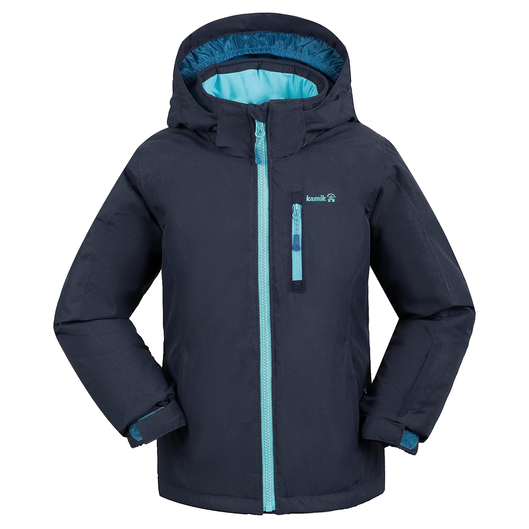 Kamik Girl's Aura Insulated Winter Jacket for Toddler, Little & Big Kids - Waterproof Snow Coat for Outdoor Play, School & Cold Weather Activities