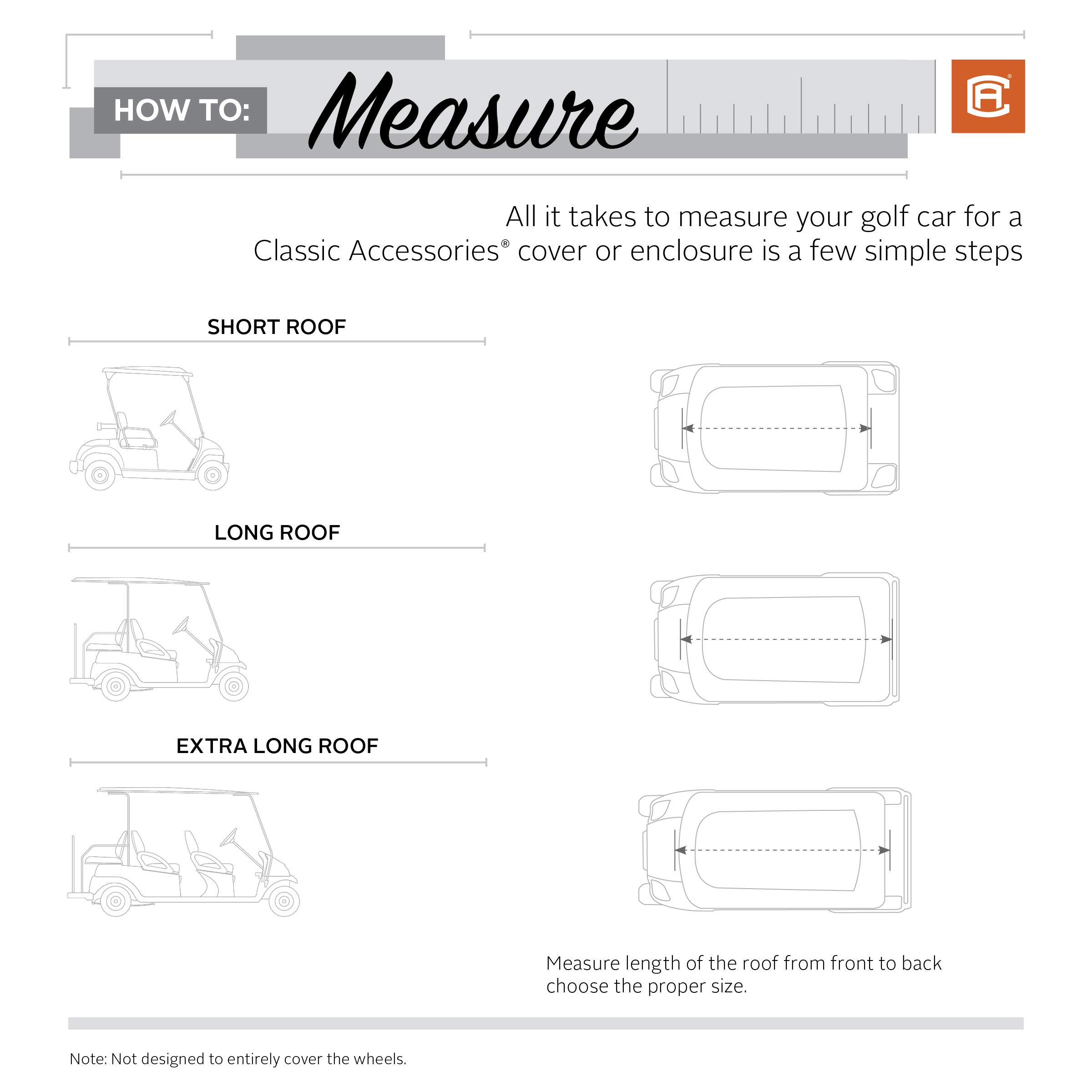 Classic Golf Cart Cover for 4-Person, Black - Quick-Fit Protection on Fairway