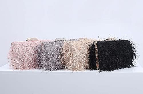 Elegant Women's Tassel Clutch Bag - Apricot Shoulder Purse for Wedding, Banquet & Evening Parties | Perfect for Formal Events, Date Nights & Special Occasions