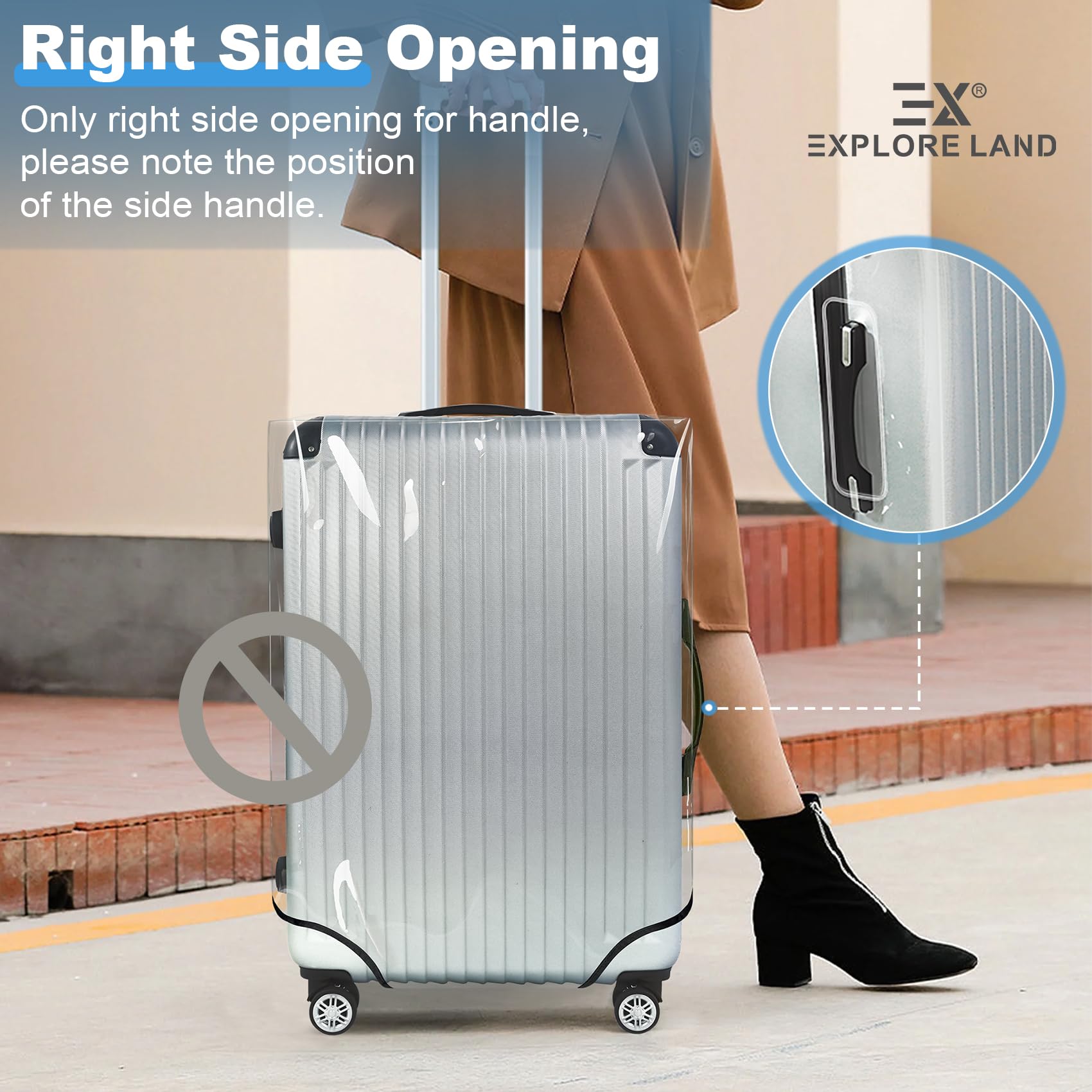 Durable 27-29 Inch Luggage Cover - Waterproof PVC Suitcase Protector for Travel & Airplane | Perfect for International Flights, Business Trips & Vacation Packing