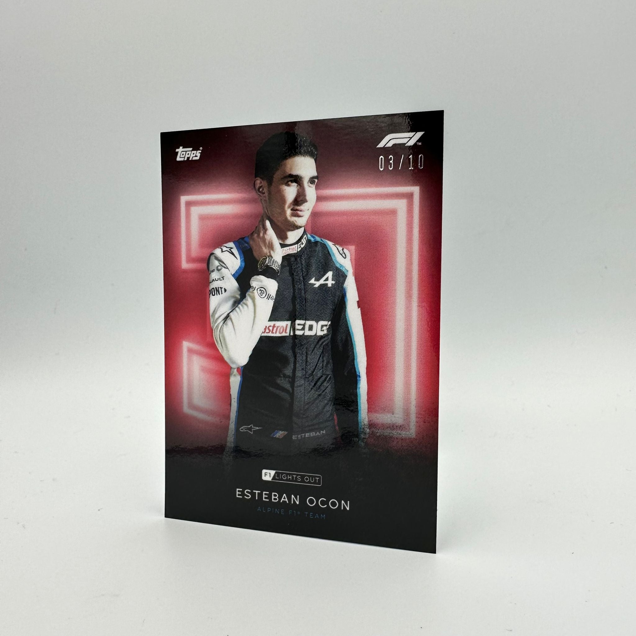 2023 Esteban Ocon Formula 1 Racing Driver Red Parallel Collectible Card - Perfect for F1 Fans, Sports Memorabilia Collectors, and Trading Card Enthusiasts