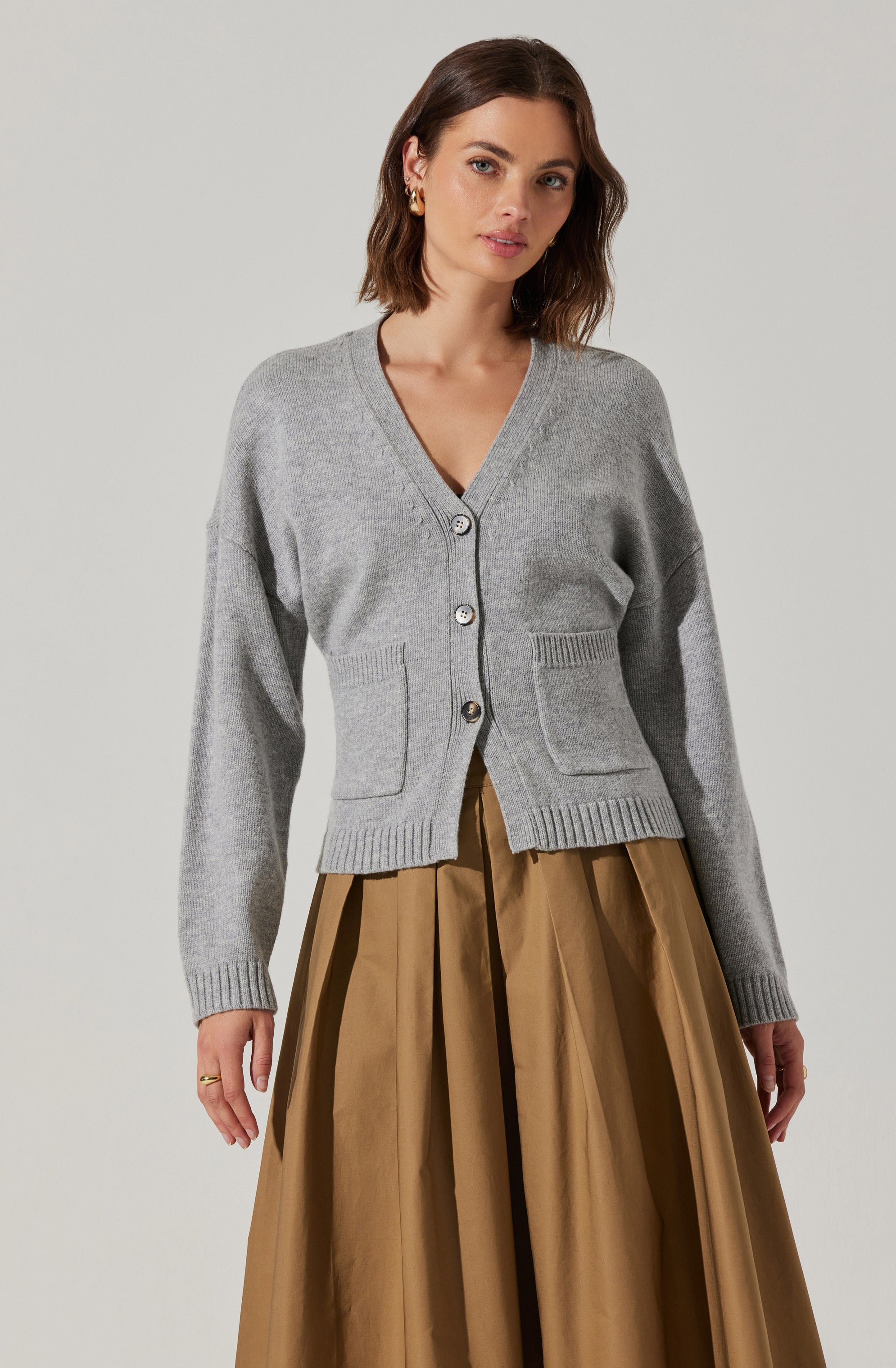 Saffi V Neck Cardigan for Women - Soft Lightweight Knit Sweater | Perfect for Office, Date Night & Fall Layering