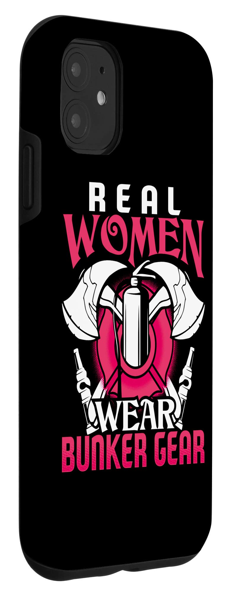 iPhone 11 Firefighter Case - Durable Bunker Gear Design for Real Women Firefighters - Perfect Gift for EMTs & First Responders