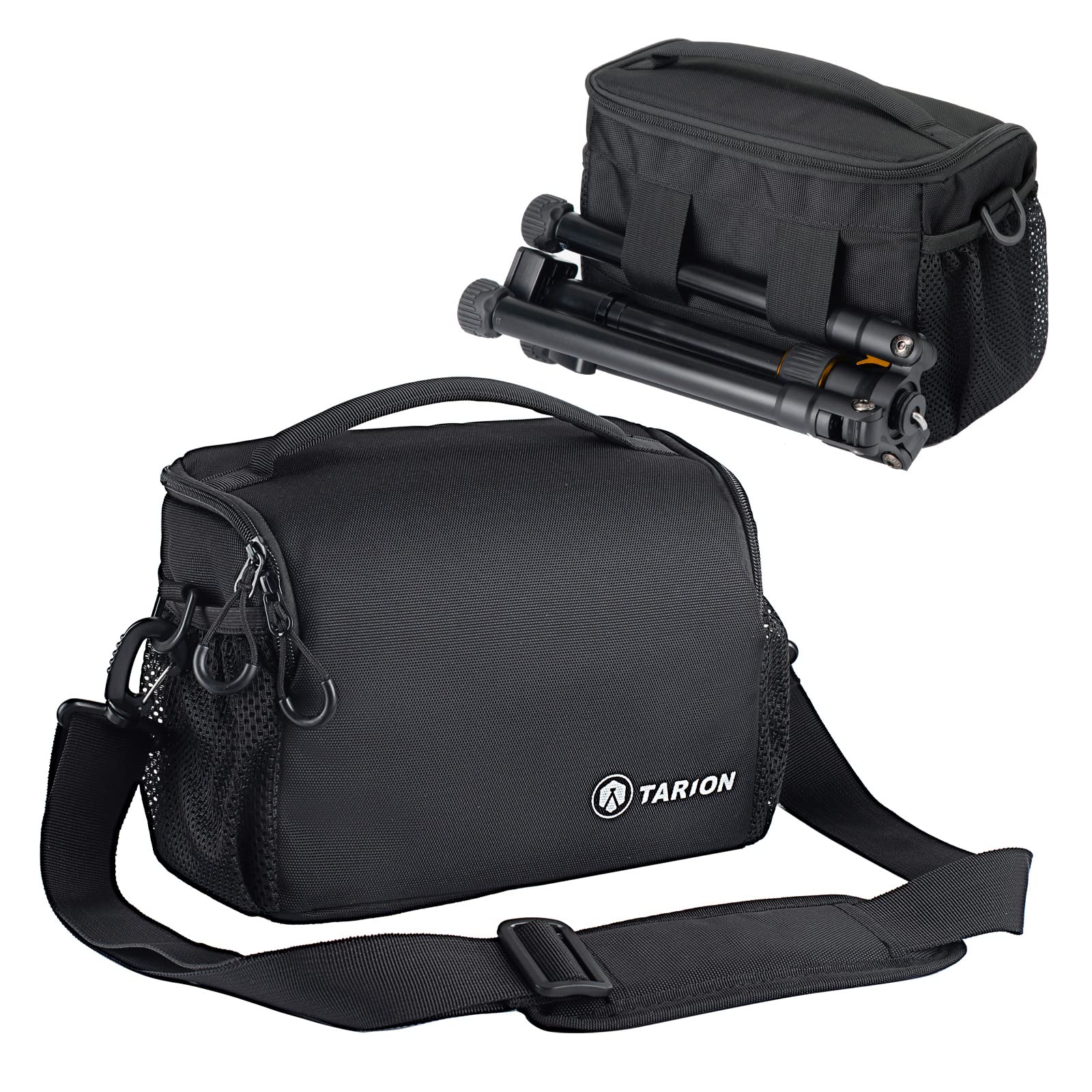 TARION DSLR Camera Bag - Waterproof Messenger Shoulder Bag for SLR Mirrorless Compact Cameras | Perfect for Street Photography & Travel | Crossbody Sling Gadget Case (TSB-S)
