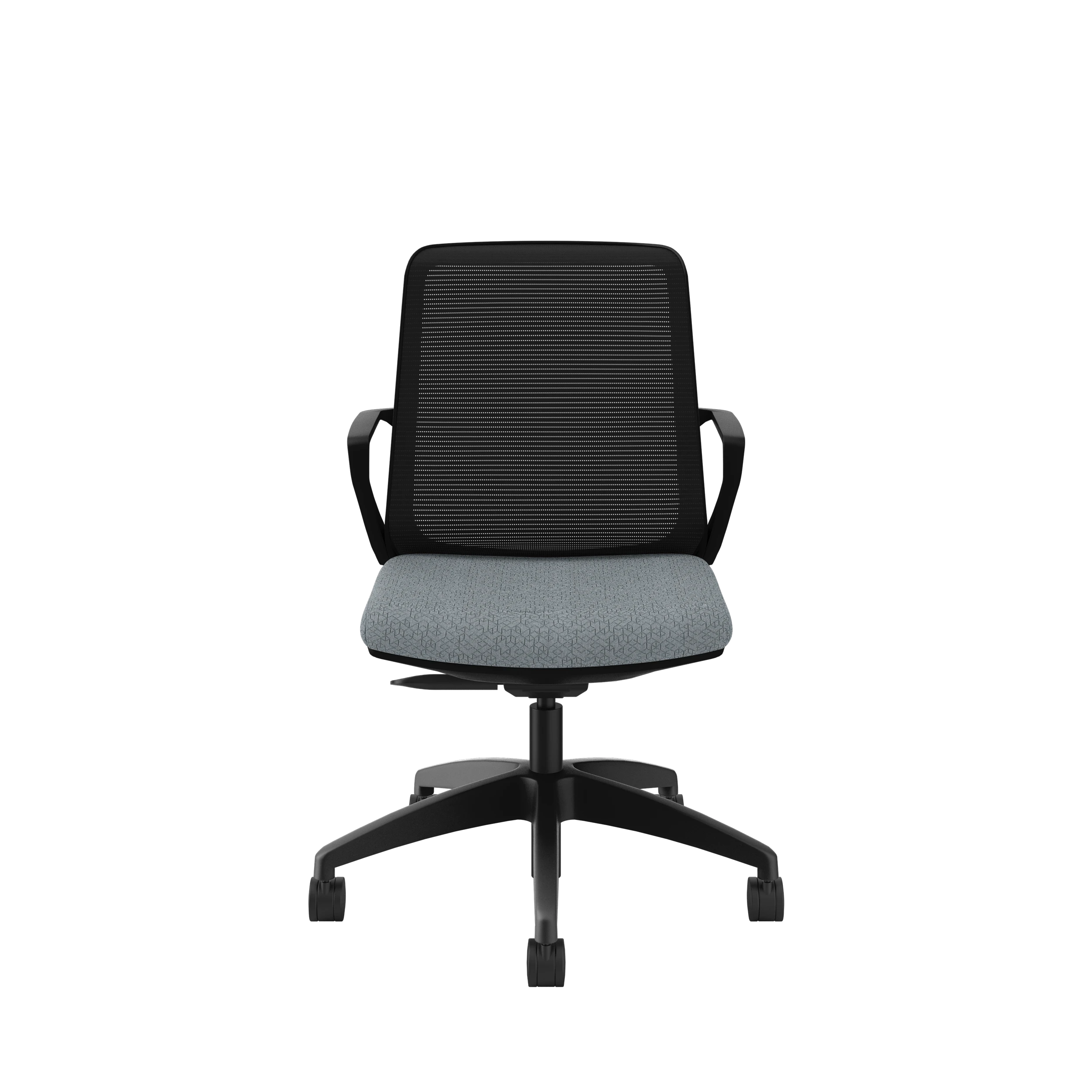 Ergonomic Cliq Office Chair with Synchro Tilt Mechanism - Basalt Fabric & Black Designer Frame for Home Office, Gaming, and Workspace Comfort