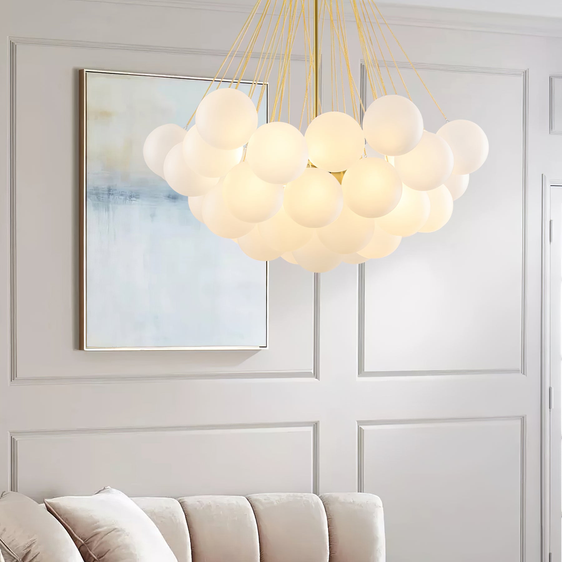 Elegant Cloud Chandelier Lighting Fixture - Modern Ceiling Light for Living Room, Bedroom & Dining Room Decor