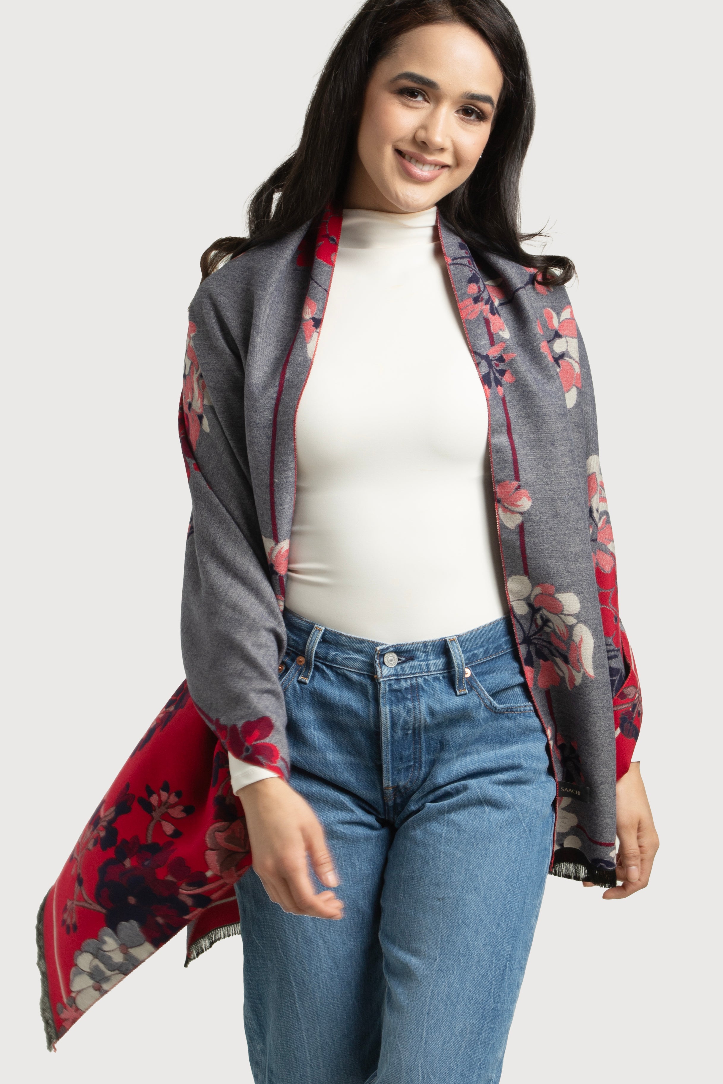 Reversible Denim Scarf for Women & Men - Stylish & Versatile Fashion Accessory for All Seasons - Perfect for Casual Outfits, Travel & Layering