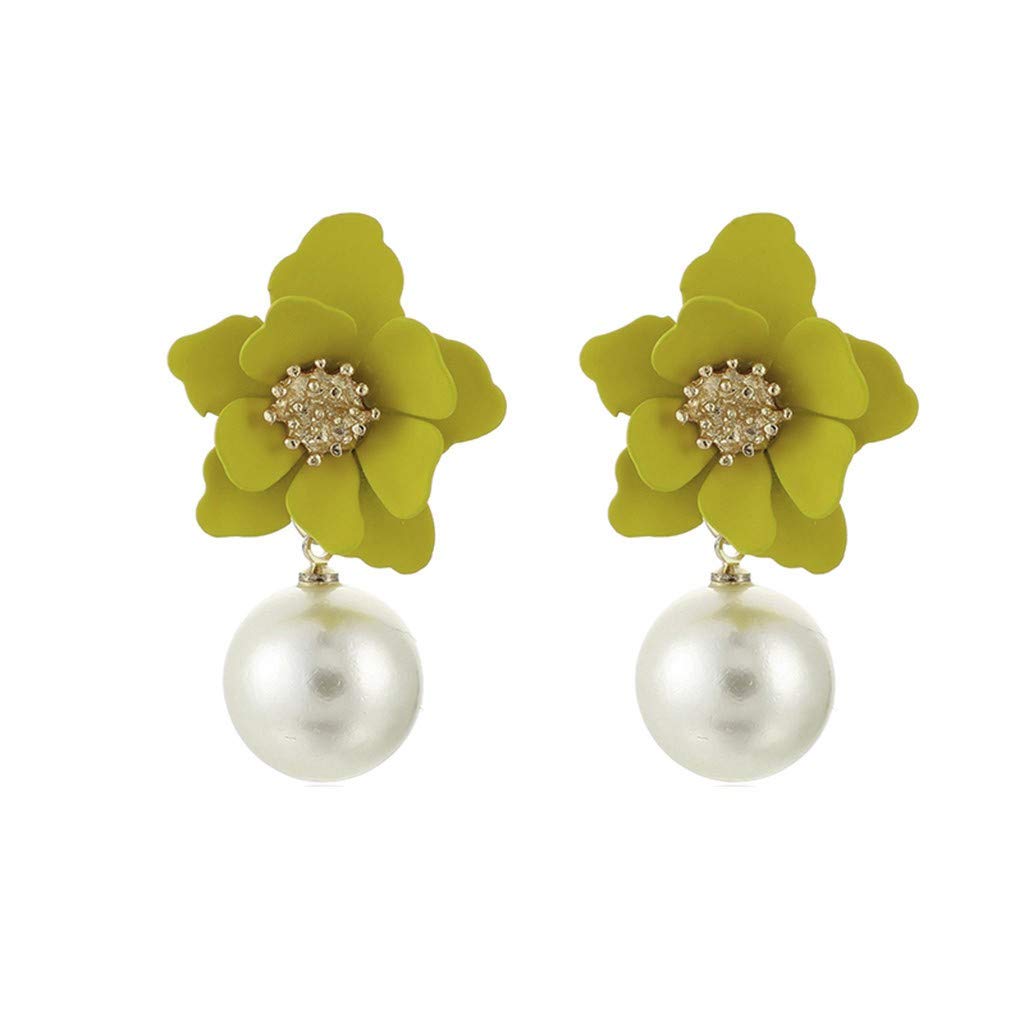 Stylish Women's Pearl Flower Earrings - Elegant Silver Hoop Earrings for Casual & Party Wear | Perfect Gift for Her