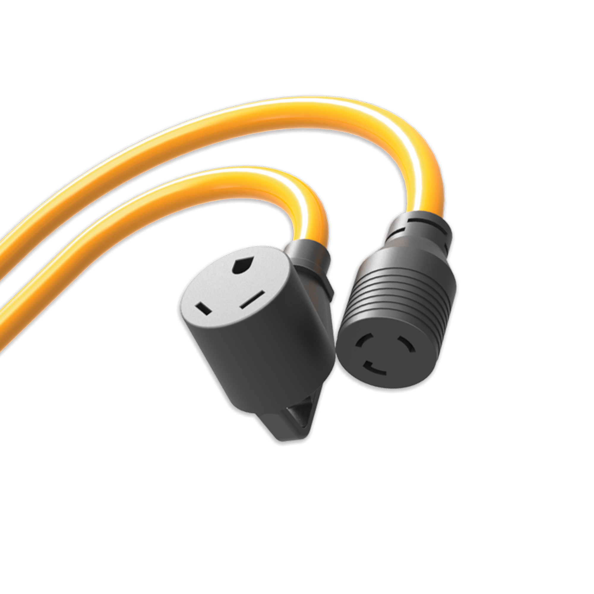 Heavy Duty L14-30P to TT-30R and L5-30R Power Cord Adapter - Perfect for RV, Generator & Outdoor Power Supply