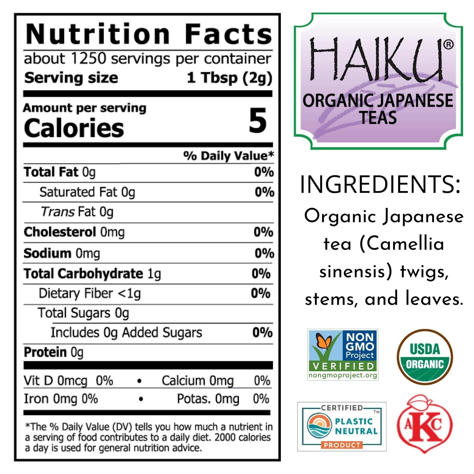 Organic Japanese Kukicha Twig Tea - 100% Pure, Kosher Certified, Gourmet Loose Leaf Tea (11 lb) - Perfect for Relaxation, Detox & Traditional Tea Ceremonies