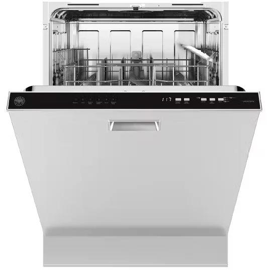 Bertazzoni 24 Inch Built-In Tall Tub Dishwasher with Pocket Handle - Stainless Steel Interior, 14 Place Settings, Quiet Operation for Open Kitchen Concepts | Perfect for Large Families and Entertaining Guests