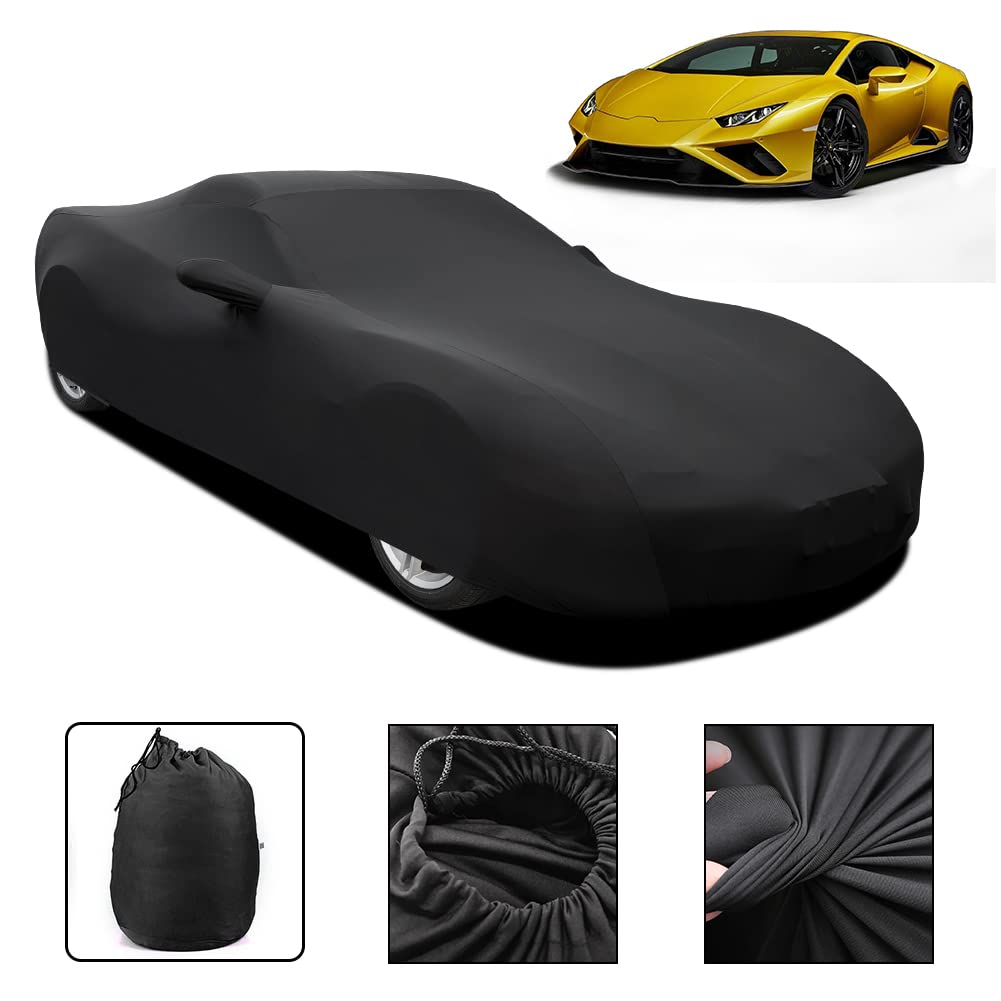 WinPower Indoor Car Cover - Stretchable Dustproof Full Car Protection for Underground Garage & Car Shows - Black | Perfect for Indoor Storage & Vehicle Display