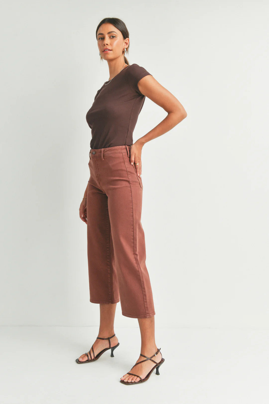 Just Black Wide Leg Pants for Women - High Waisted Flowy Trousers for Work, Office & Casual Wear | Comfortable & Stylish Everyday Outfit